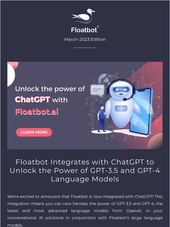 Floatbot: ChatGPT power now in Floatbot, Meet us at Enterprise Connect ...