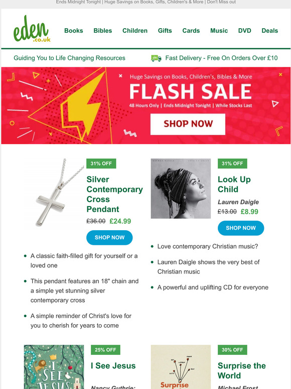 ⚡⏰ Flash Sale | Ends Midnight Tonight | Don't Miss Out + FREE Delivery Over £10 ⏰