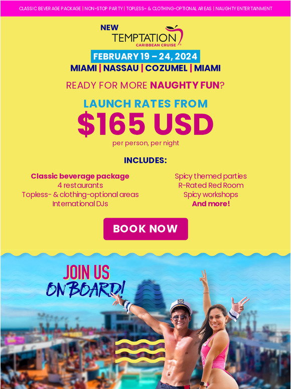 Temptationexperience 💸 Temptation Caribbean Cruise 2024 launch rates
