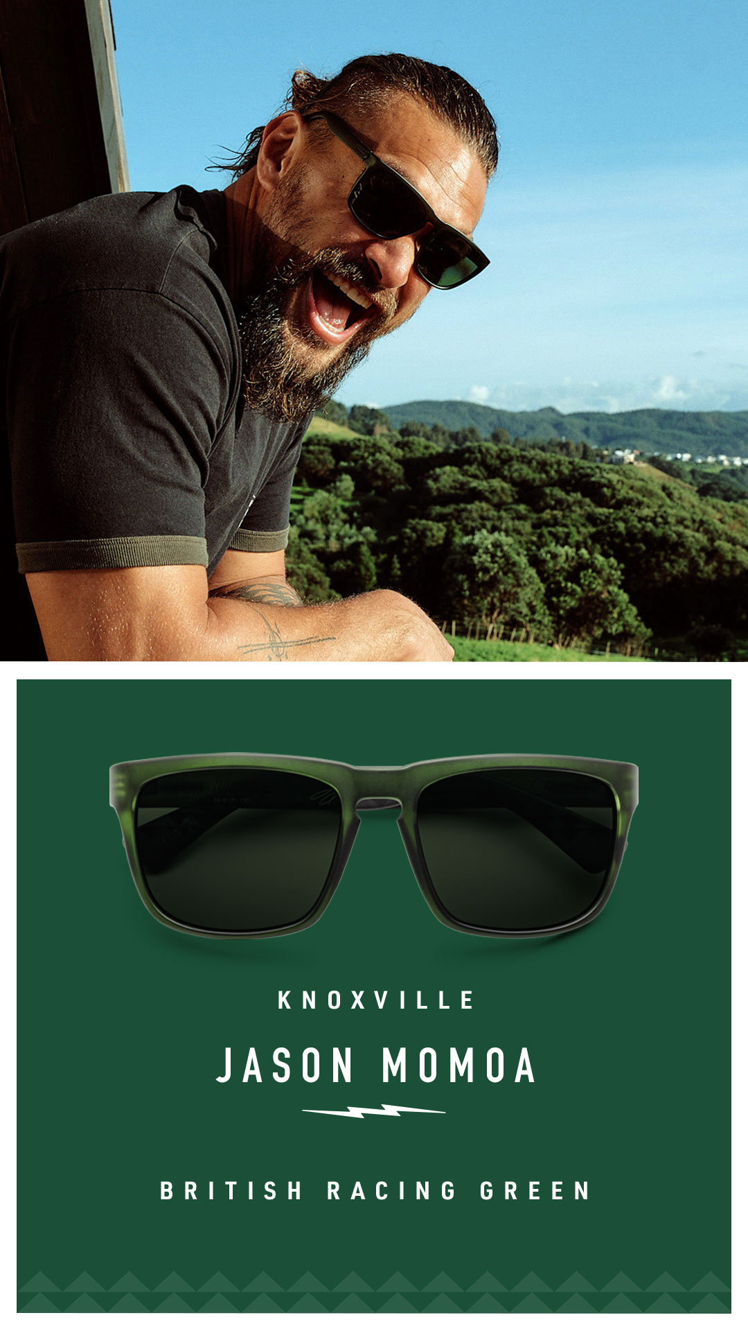 Jason Momoa Knoxville - Momoa Matte British Racing Green