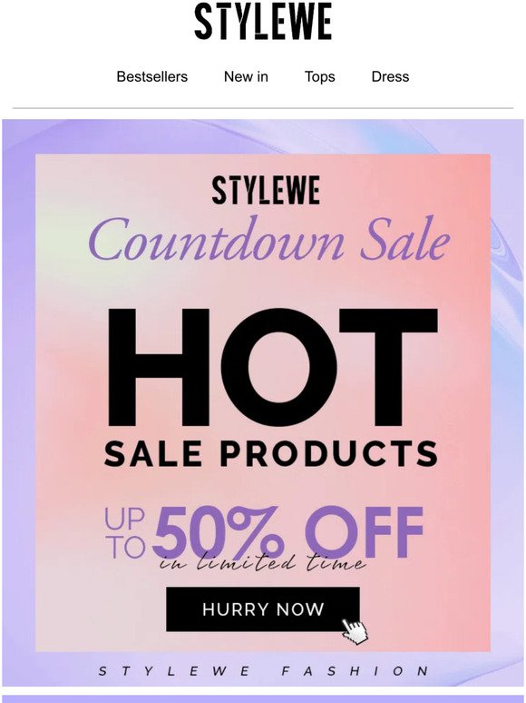 Last Chance to Save: Best Sellers Countdown Sale! UP TO 50 OFF!💜