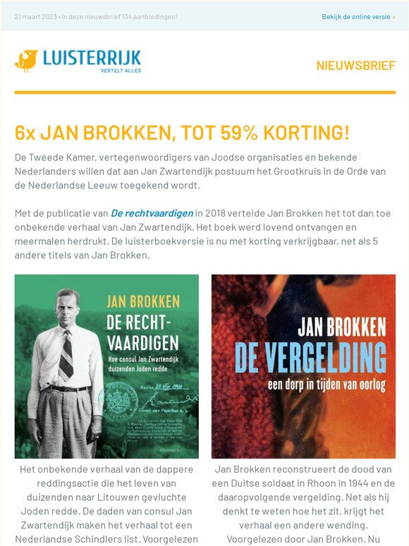 6x Jan Brokken met korting | Meer dan 130 luisterboeken met extra voordeel!