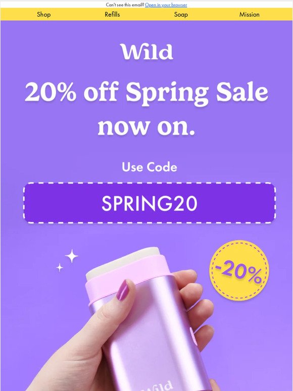 20% off everything: shop our Spring Sale now!