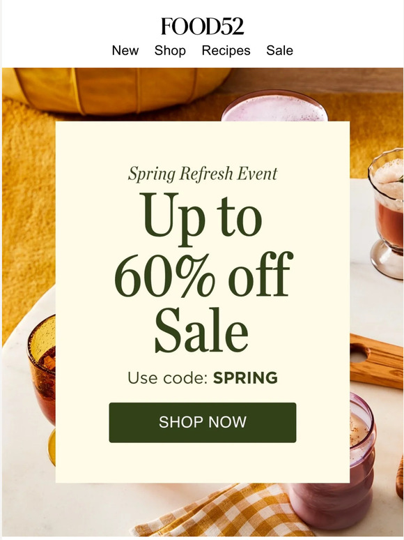 Reminder! Up to 60% off kitchen & home must-haves.