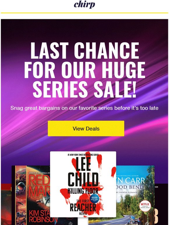 Last chance on our huge series sale!