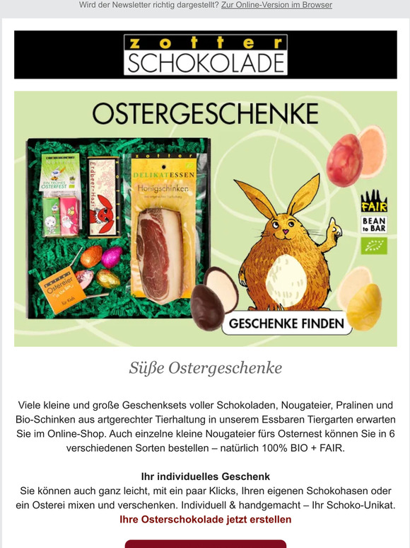 Schokogeschenke & Osterschinken 🐰