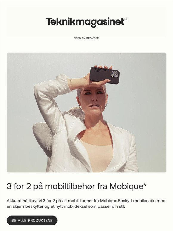 3 for 2 på mobiltilbehør fra Mobique