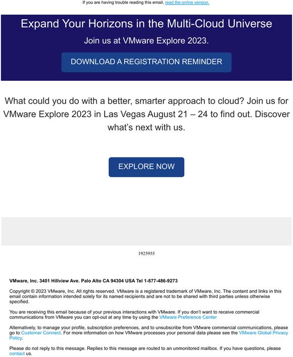 Save the date for VMware Explore.