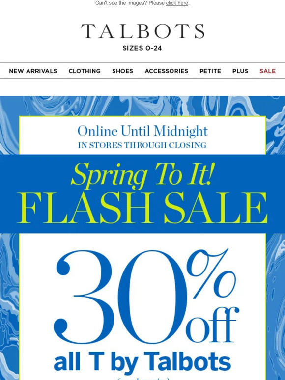 30% off T by Talbots ⚡ ENDS MIDNIGHT ⚡