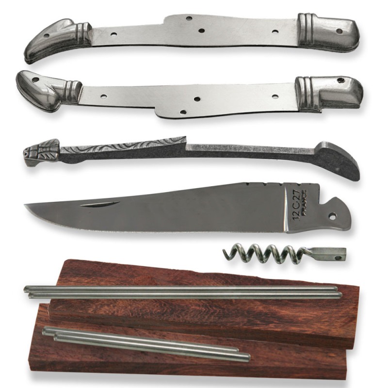 LAGUIOLE EN KIT AVEC TIRE-BOUCHON ET 2 MITRES EN INOX