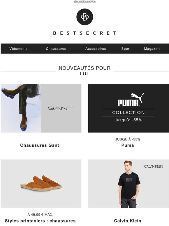 Chaussures Gant  | Puma | Styles printaniers : chaussures | Calvin Klein