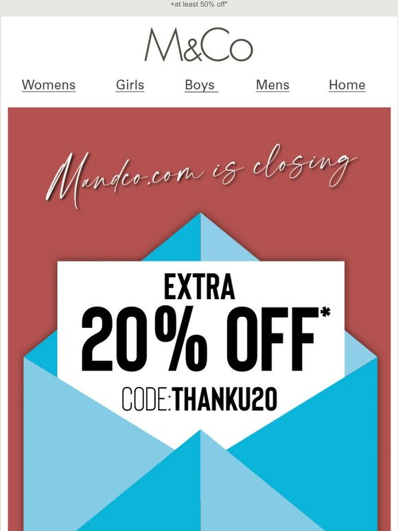 Take an extra 20% off* | Don't miss out