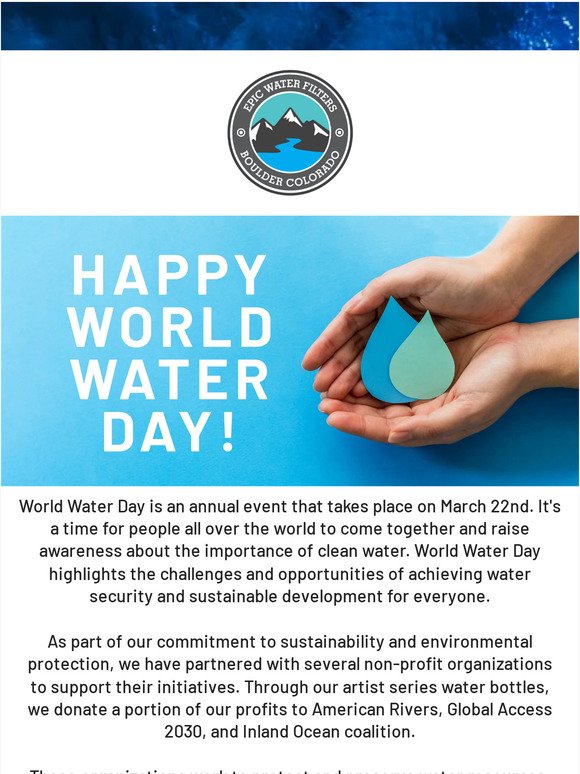 💦25% OFF! World Water Day Sale! 💧🌊