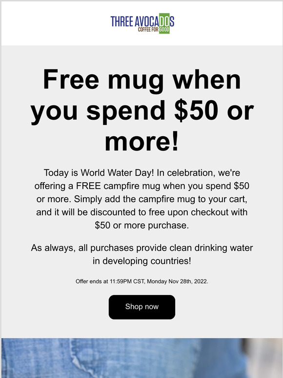 Get a FREE Mug, Today Only!