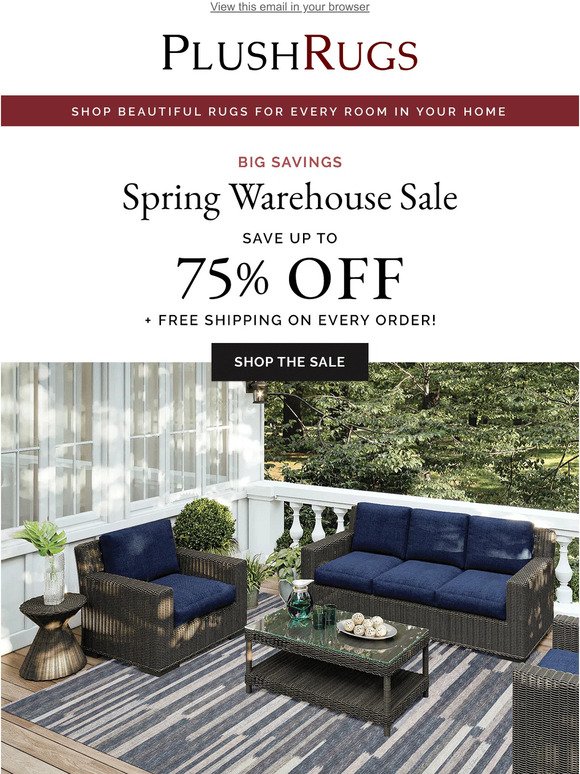Spring into savings: up to 75% off starts now!