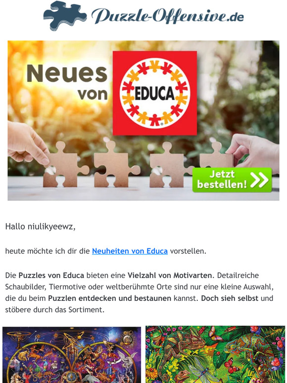 Puzzle-Neuheiten von Educa erwarten dich!