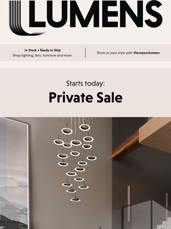 Exclusive access: Save up to 20% during the Private Sale.