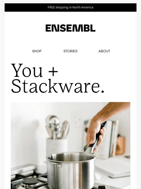 Ensembl Stackware Separates Frying Pan