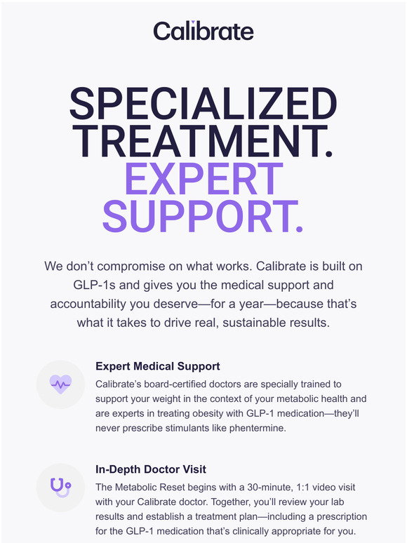Calibrate get hands on glp 1 medication guidance milled