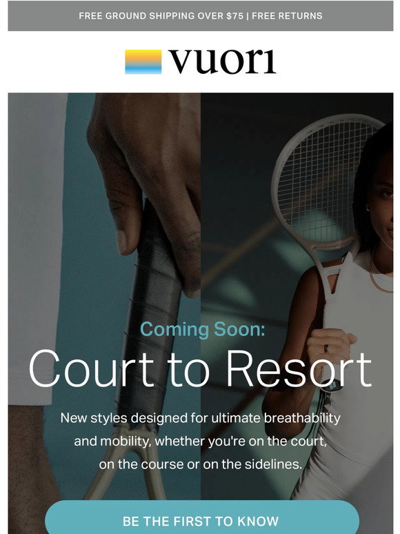 Vuori: Coming Soon: Court to Resort Milled
