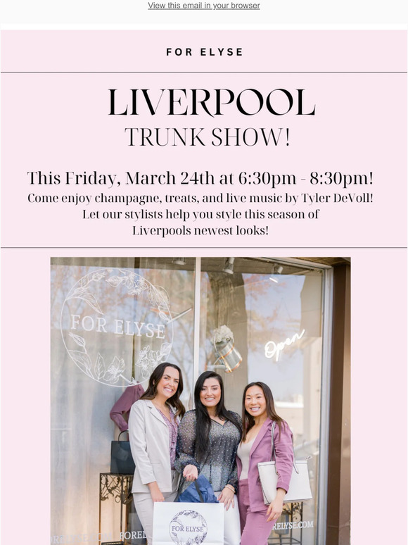 YOU'RE INVITED! LIVERPOOL EVENT! 20% OFF...