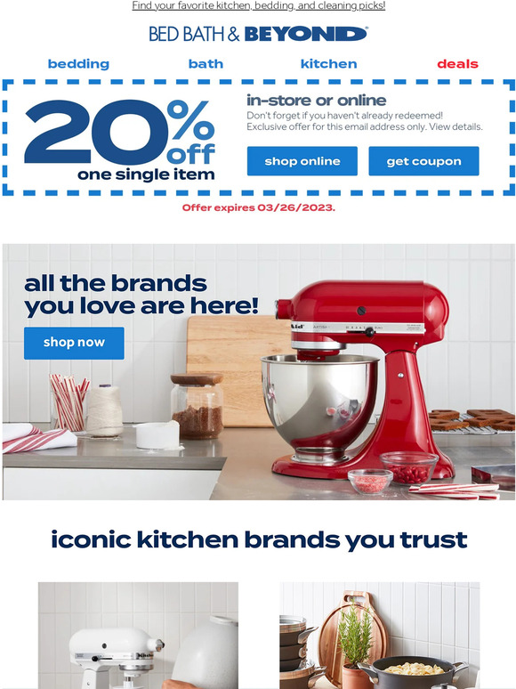 Bed Bath & Beyond Shop KitchenAid, UGG, Dyson & more brands you love 💖