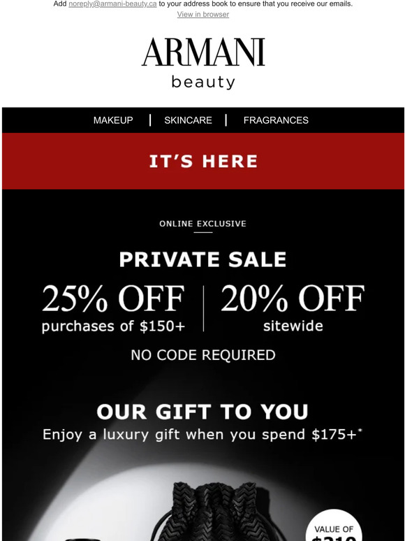 armani-beauty Email Newsletters: Shop Sales, Discounts, and Coupon Codes