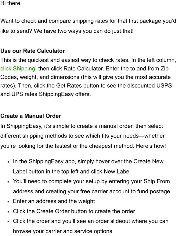 Need to check a shipping rate? We can help!