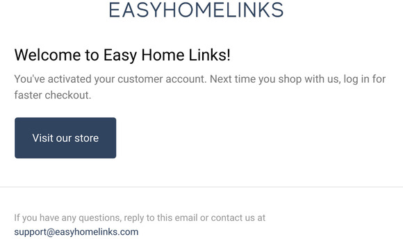 Customer account confirmation