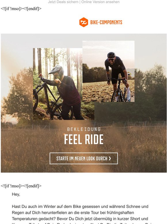 Feel Ride – Bekleidungs Highlights bei bc