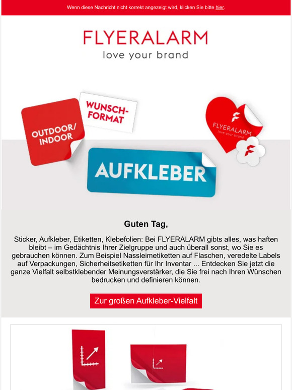 Wunsch-Aufkleber und Etiketten in riesiger Vielfalt