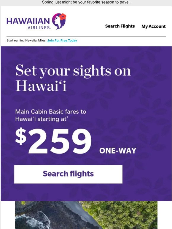 Hawaiian Airlines Take flight with today's great fares Milled