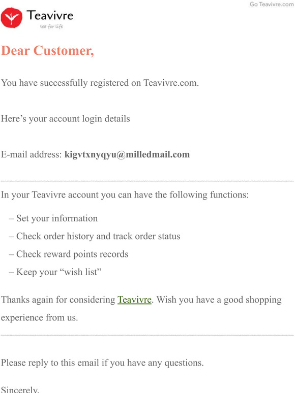 Welcome to Teavivre.com!