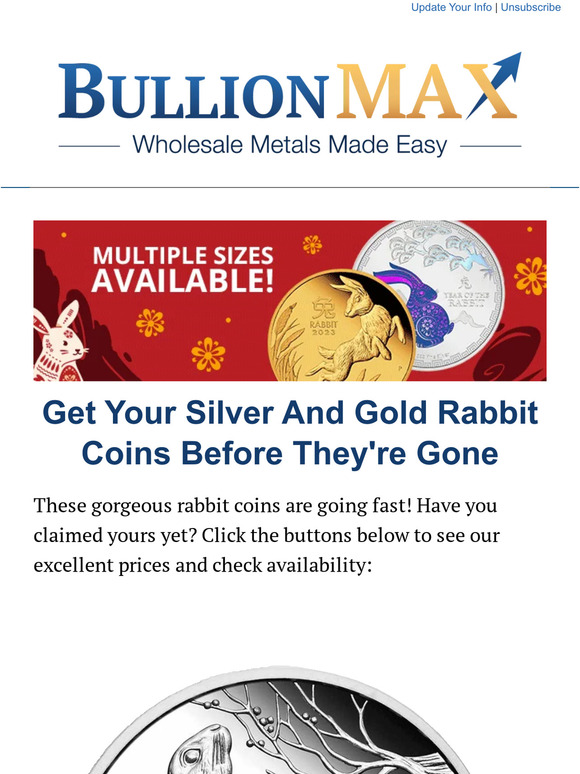 BullionMax: These Are Going FAST: Rabbit Coins Are Too Good To Miss 😍 ...