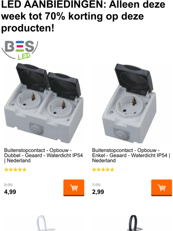 LED Aanbiedingen: tot 70% korting bij BES LED