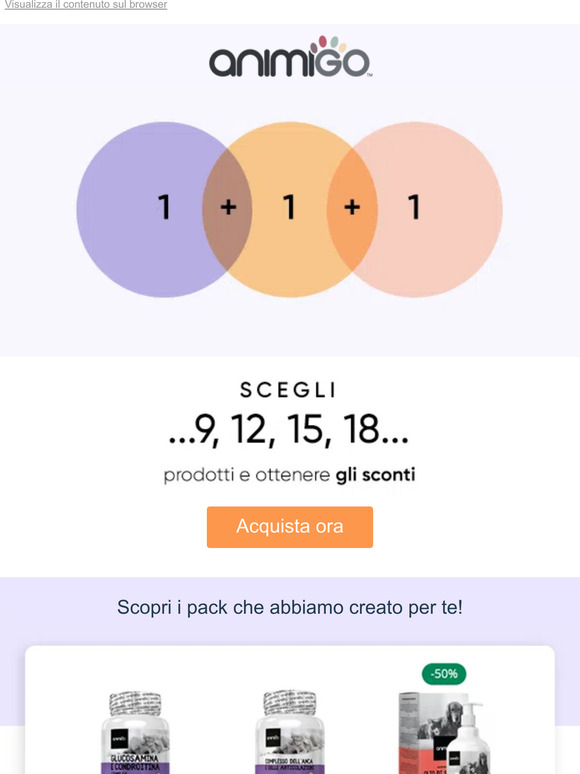 Ottieni il 3° prodotto a metà prezzo
