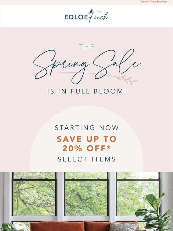 Starting TODAY: Save up to 20%