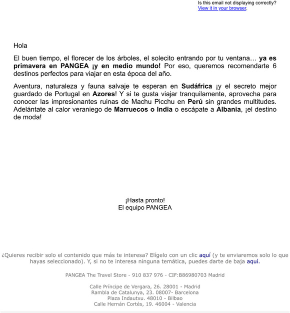 Ni corte ni inglés: ¡ya es primavera en PANGEA! 🌸