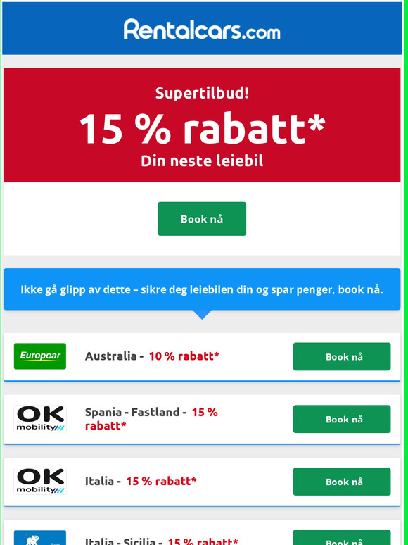 Kom deg ut på veien med opptil 15 % avslag