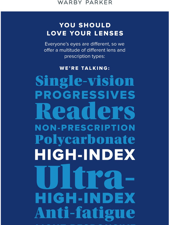 Warby Parker Let’s talk about lenses Milled