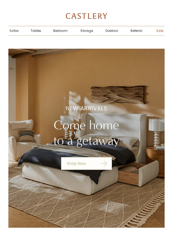 New In – Come home to a getaway.