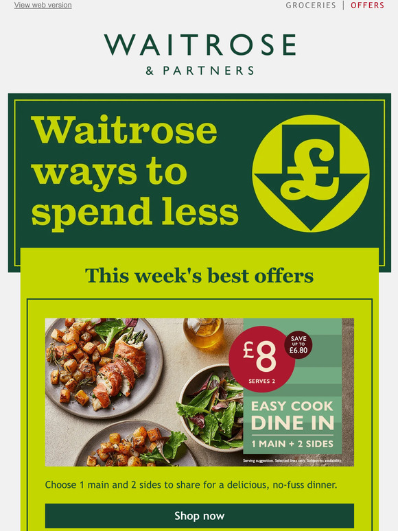 Waitrose ways to help you spend less
