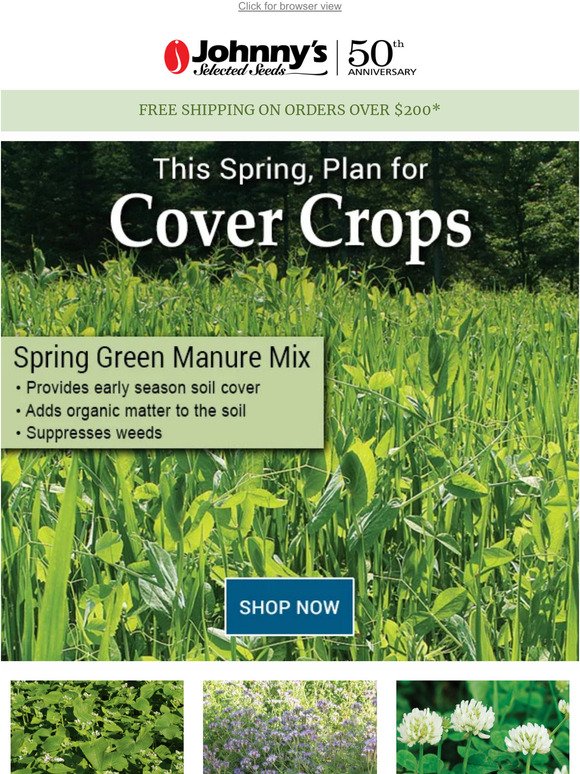 Enrich Your Soil with Spring Cover Crops