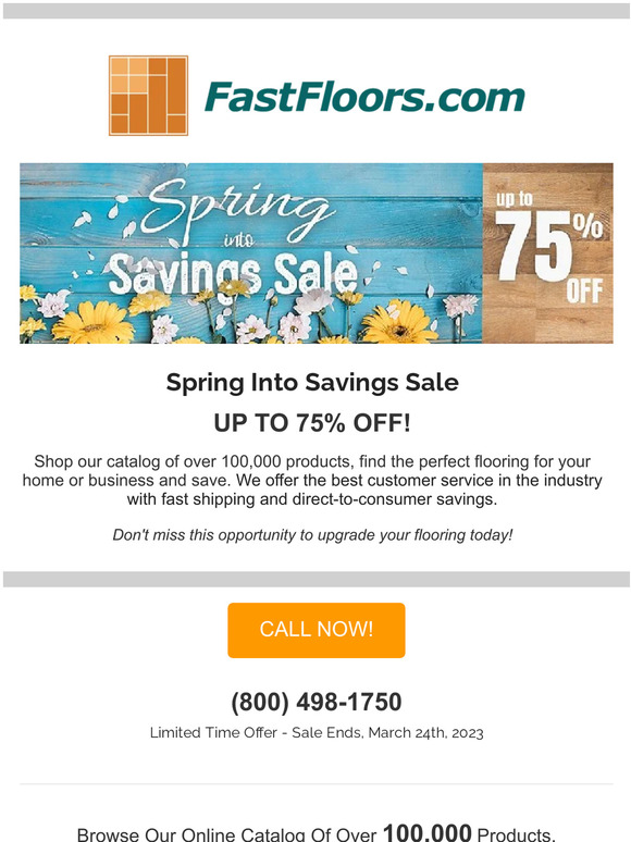 SPRING INTO SAVINGS SALE!