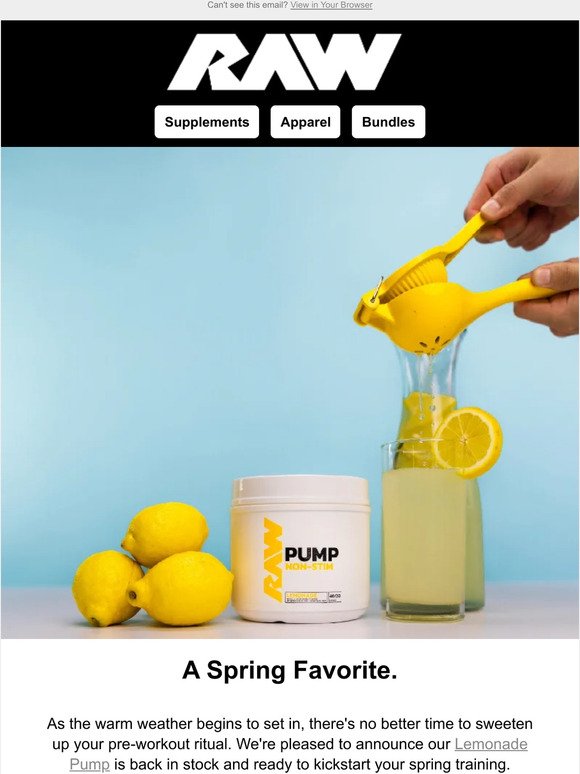 Lemonade Pump Is Back In Stock 💪🍋