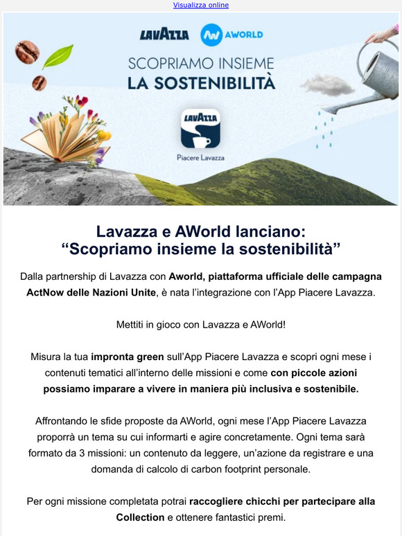Mettiti in gioco con Lavazza e AWorld