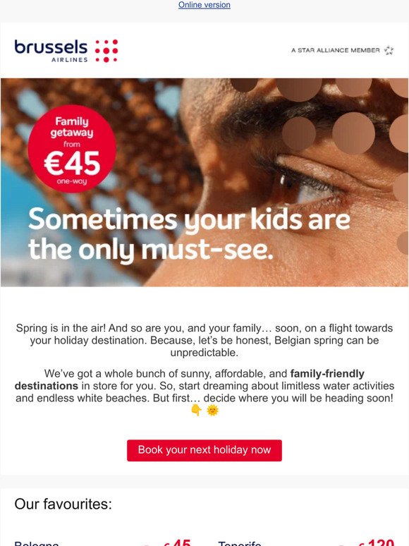 Go for some family fun abroad from €45!