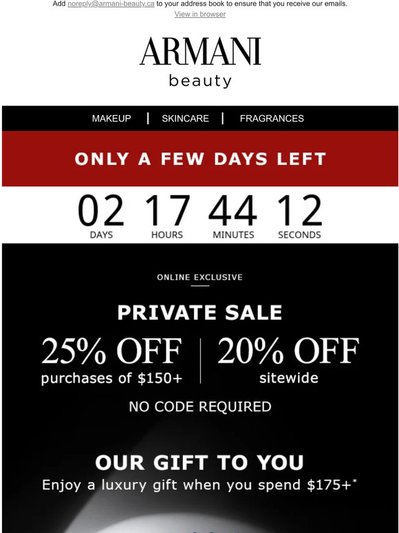 armani-beauty Email Newsletters: Shop Sales, Discounts, and Coupon Codes