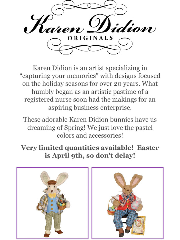 🐰 Get Hopping, Karen Didion's New Easter Designs are HERE!  ﻿ ﻿  ​