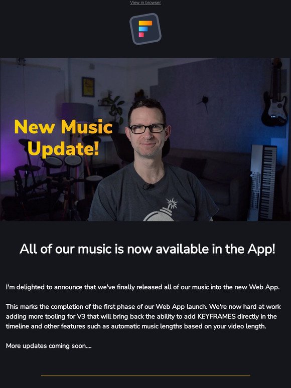 New music added to the Web App